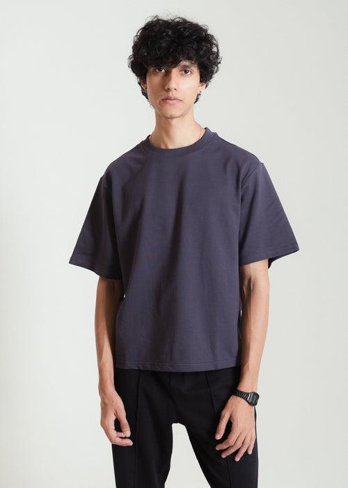 Dark Grey — Heavy Weight Cropped (Box Fit) T-shirt