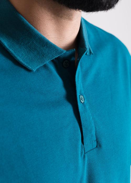 Teal — Cropped (Box Fit) Polo