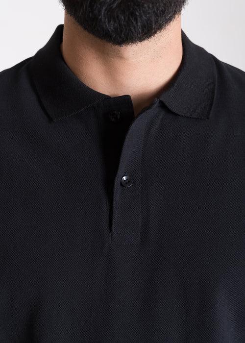 Black — Cropped (Box Fit) Polo