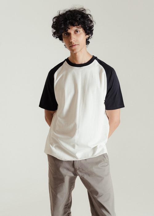 Black & White — Relaxed Fit Raglan T-shirt