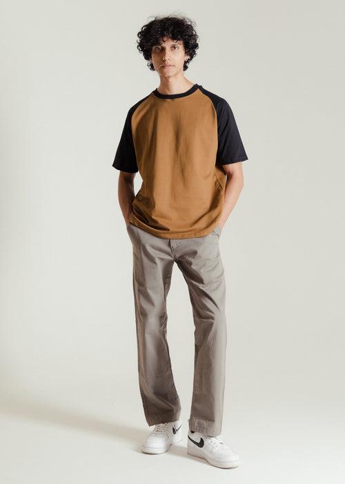 Black & Brown — Relaxed Fit Raglan T-shirt