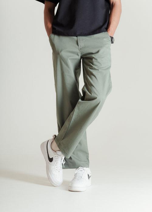 Muted Green — Relaxed Chinos