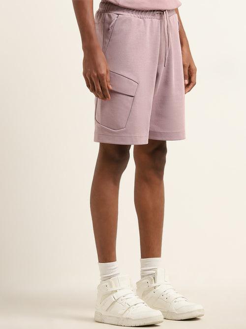 Studiofit Dusty Pink Relaxed Fit Mid-Rise Shorts