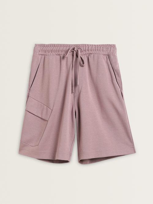 Studiofit Dusty Pink Relaxed Fit Mid-Rise Shorts