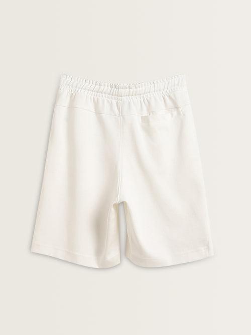 Studiofit White Relaxed Fit Mid-Rise Shorts