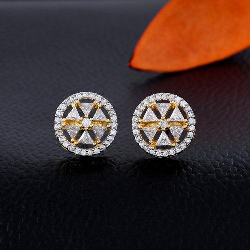 Delicate Flowers Diamond Studs