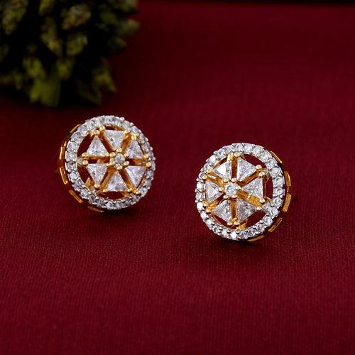 Delicate Flowers Diamond Studs