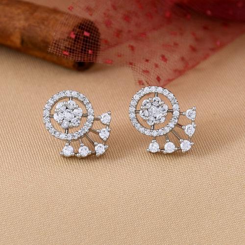 Sparkling Diamond Stud Earrings