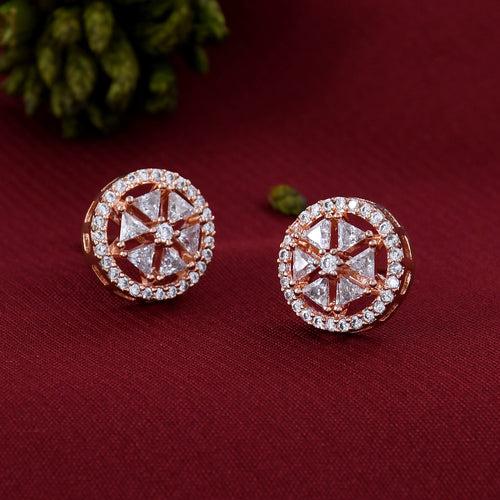 Delicate Flowers Diamond Studs