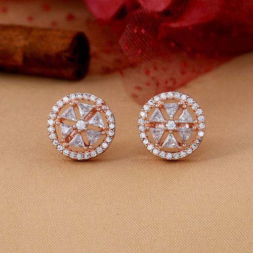 Delicate Flowers Diamond Studs