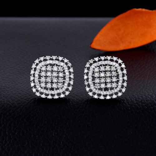 Aesthetic Geometric Diamond Studs