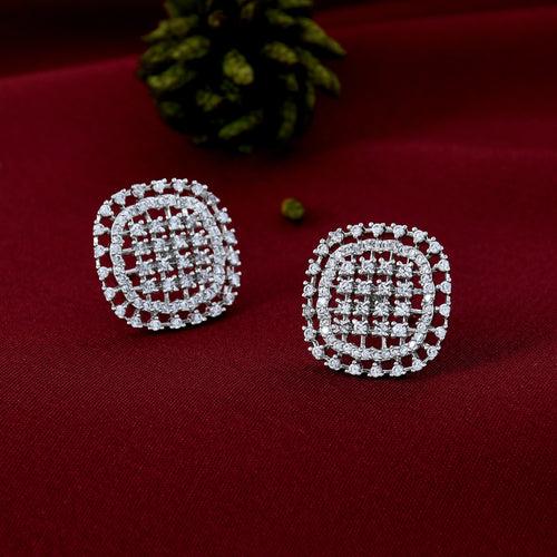 Aesthetic Geometric Diamond Studs