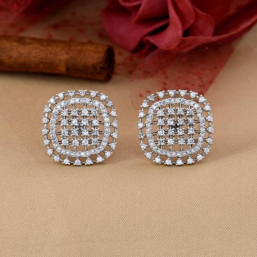 Aesthetic Geometric Diamond Studs