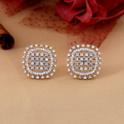 Aesthetic Geometric Diamond Studs