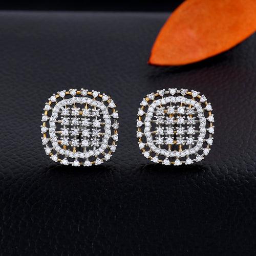 Aesthetic Geometric Diamond Studs