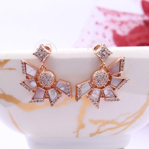 MOP Stylish Flower Rose Gold pendant set