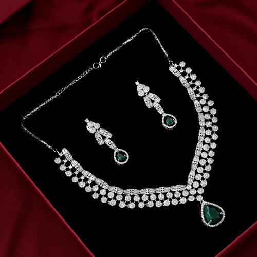 Colour Stone Zircon Necklace Set