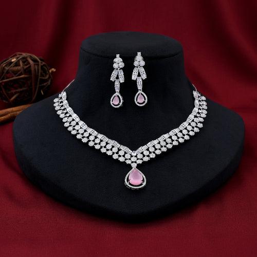 Colour Stone Zircon Necklace Set