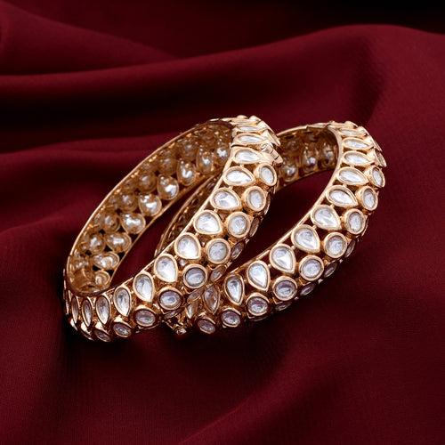 Uncut Cluster Polki Bangles