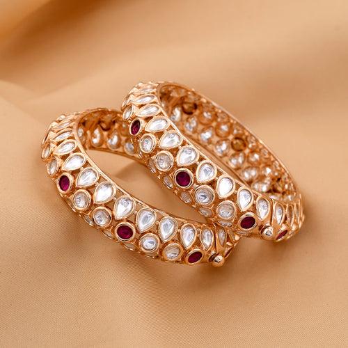 Uncut Cluster Polki Bangles