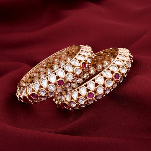 Uncut Cluster Polki Bangles