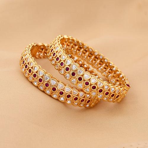 Uncut Kundan Polki Openable Bangle