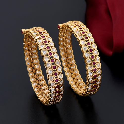 Uncut Kundan Polki Openable Bangle