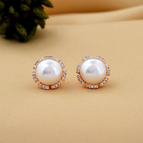 Radiant Pearl Stud Earrings