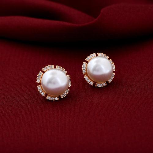 Radiant Pearl Stud Earrings