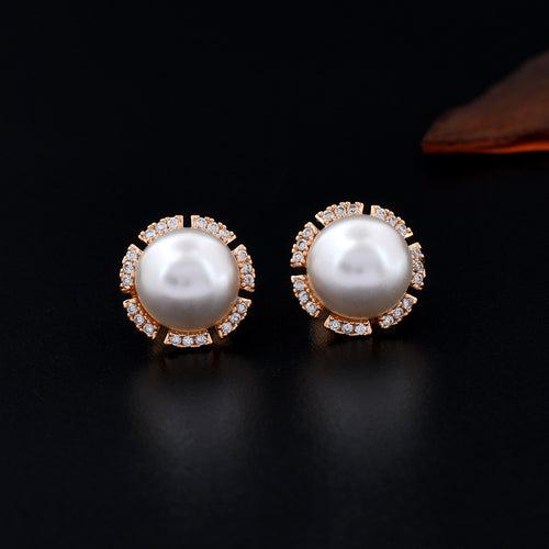 Radiant Pearl Stud Earrings