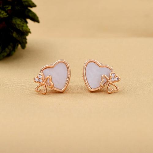 Mother of Pearl Heart Design Studs