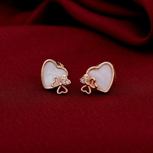 Mother of Pearl Heart Design Studs