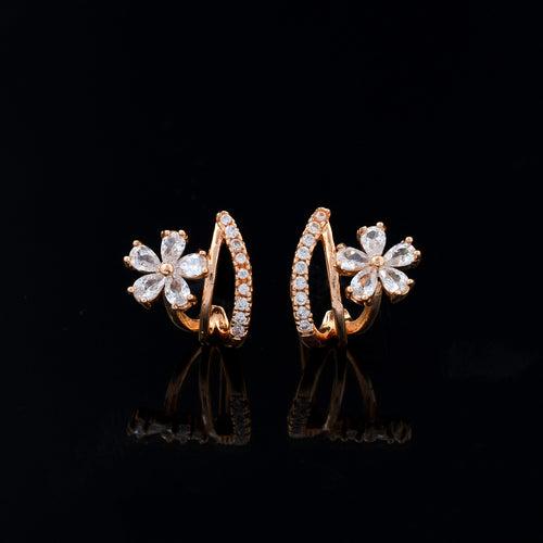 Dazzle Flower Zirconia Diamond Studs