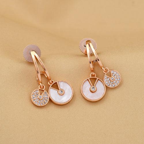 Elegant MOP Diamond Earrings