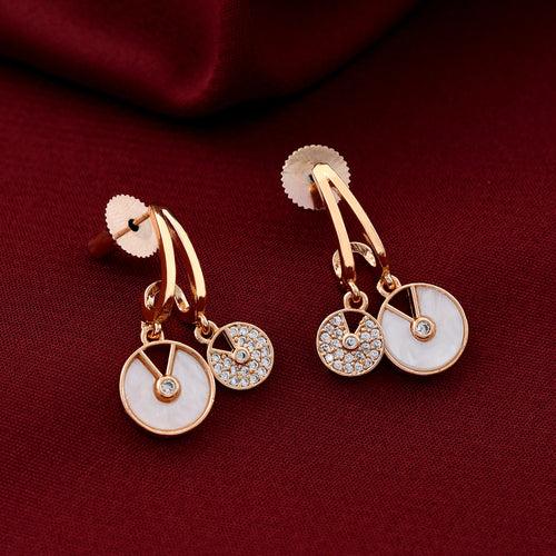 Elegant MOP Diamond Earrings