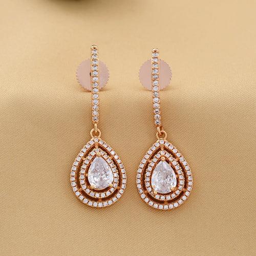 Pear Drop Diamond Earrings