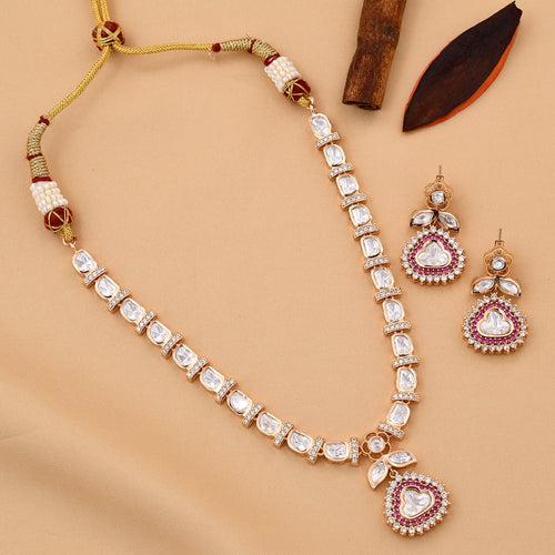 Elegant Kundan Polki Necklace Set