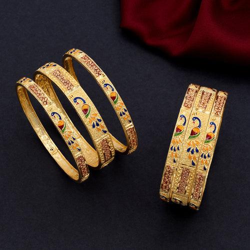 Meenakari Gold Plated Bangles