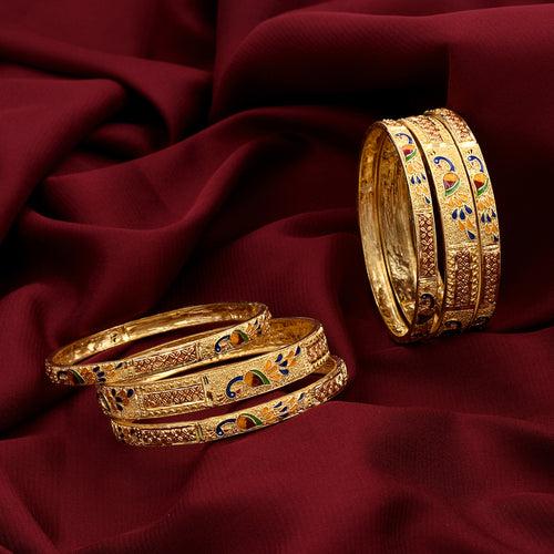 Meenakari Gold Plated Bangles