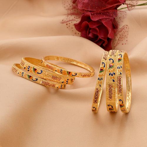 Meenakari Gold Plated Bangles