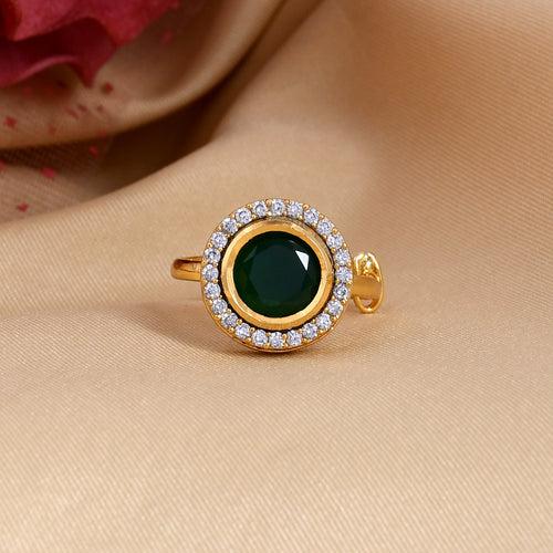 Kundan Polki Adjustable Ring