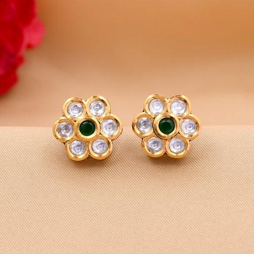 Flower Kundan Polki Pendant Set