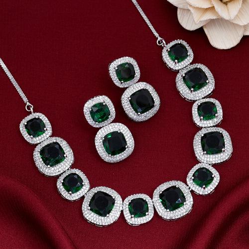 Emerald Stone Necklace Set