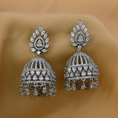 Jhumka Style Diamond Earrings