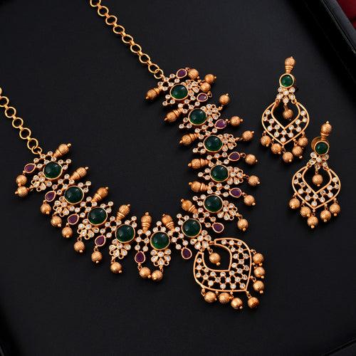 Antique Emerald Necklace Set