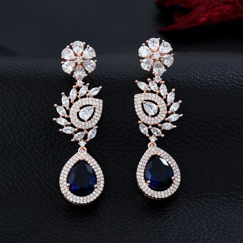 Drop Colored Diamond Earrings