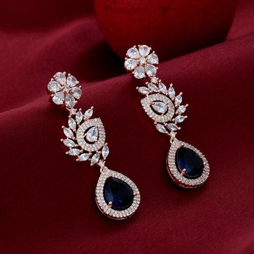 Drop Colored Diamond Earrings