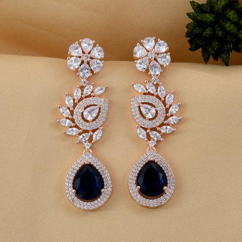 Drop Colored Diamond Earrings