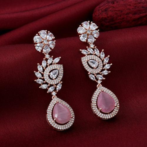 Drop Colored Diamond Earrings