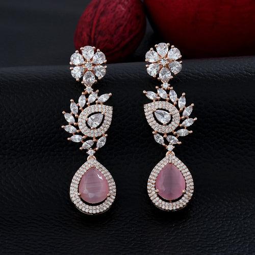 Drop Colored Diamond Earrings